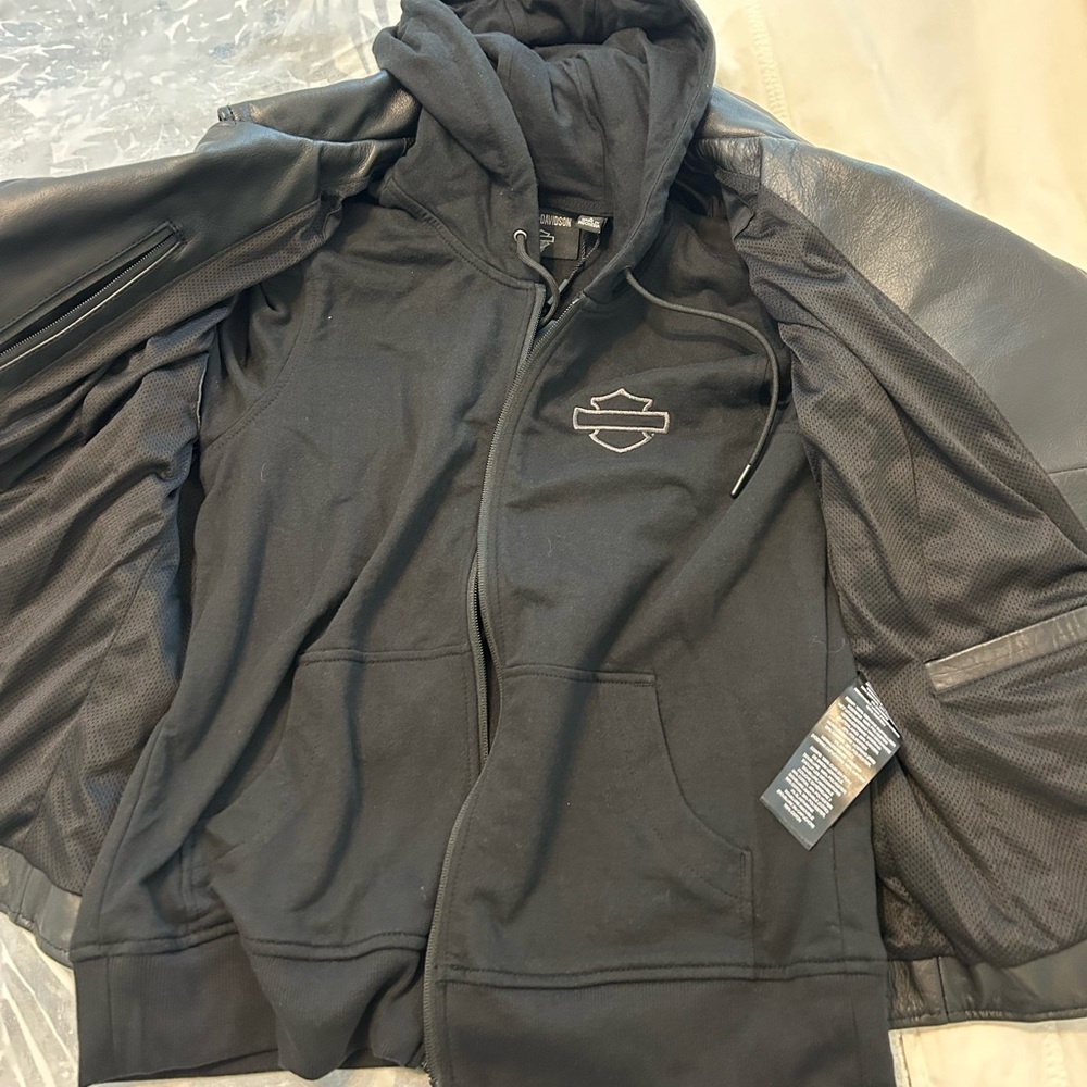 Harley Davidson Potomac Leather Riding Jacket - Picture 4 of 6